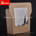 Disposable food craft paper box with window